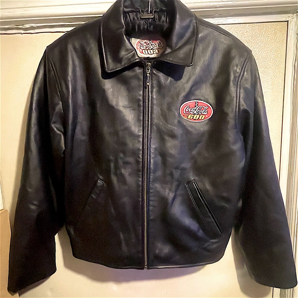 Burks Bay Coca Cola 600 Black Leather Jacket